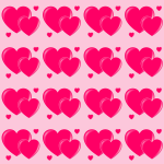 Hearts Paper Background Seamless