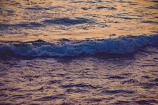 Ocean Waves At Dusk