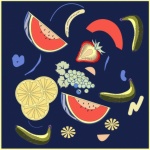 Modern Abstract Fruit Background