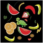 Modern Abstract Fruit Background