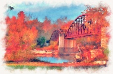New England Autumn Bridge