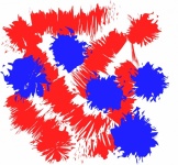 Splashes Of Red And Blue Background