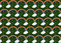 Clouds And Rainbow Pattern