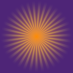 Orange Purple Starburst Background