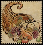 Horn Of Plenty Postage Stamp