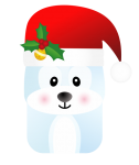 Cute Christmas Polar Bear