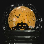 Jack-o-lantern Halloween Snowglobe
