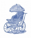 Baby Carriage Vintage Art Old