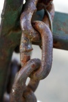 Links Of A Rusted Piece Of Chain