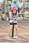 Little Girl Playing T-ball