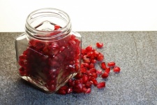 Loose Pomegranate Pips With Bottle