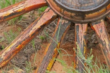 Old Deteriorating Ox Wagon Wheel