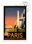 Paris Vintage Travel Postage