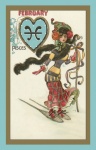 Pisces Vintage Zodiac Sign