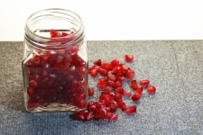 Pomegranate Seeds In Clear Jar