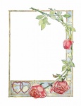 Frame Wedding Roses Hearts