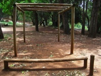 Sturdy Wooden Post Structure