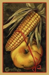 Thanksgiving Vintage Corn Card