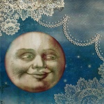 Vintage Full Moon Face