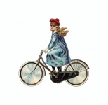 Vintage Girl Woman Bike
