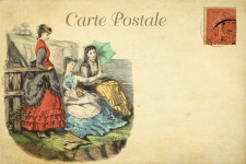 Vintage Woman French Postcard