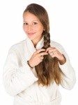 Woman Braiding Hair