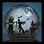 Zombie Snow Globe Art