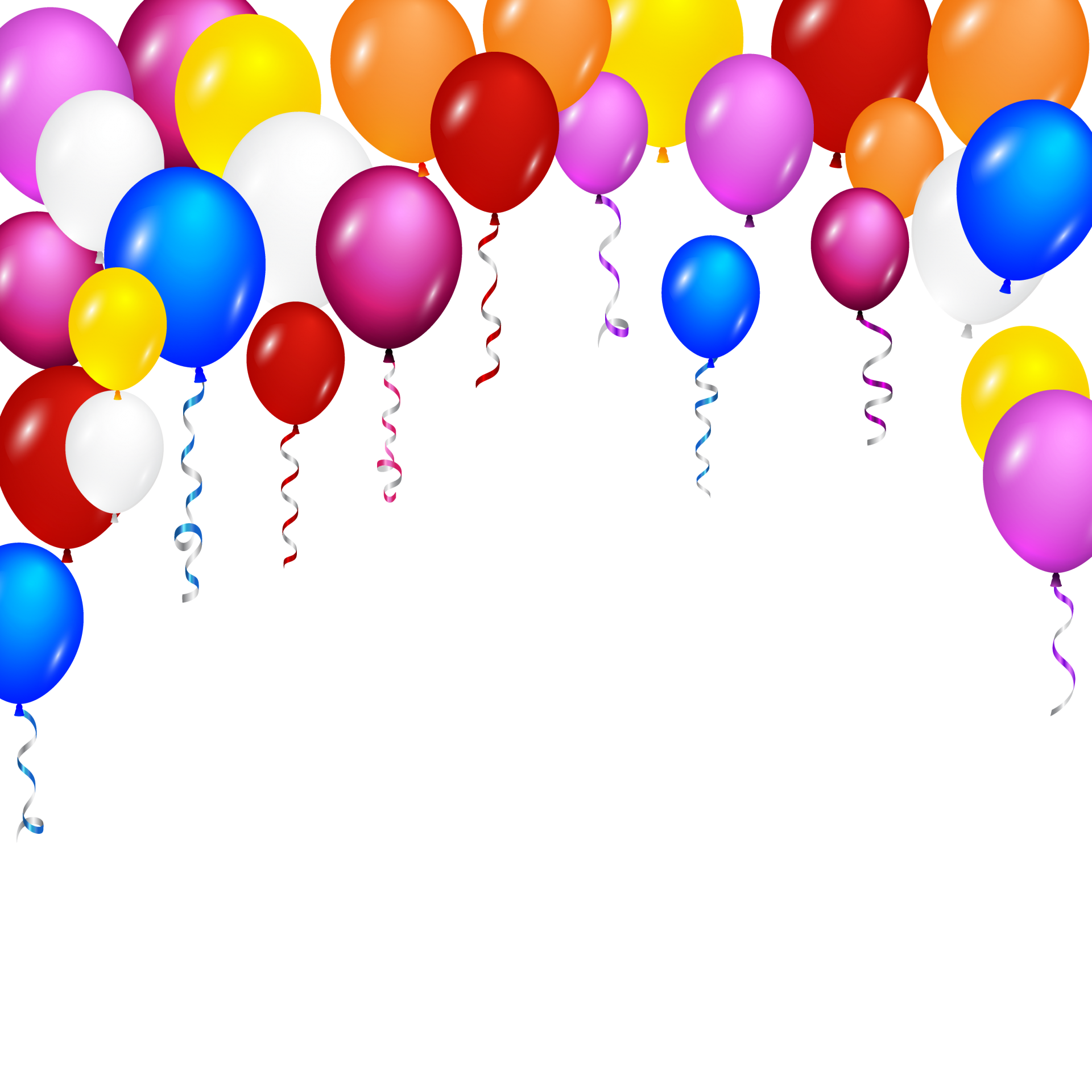 Balloons Colorful Clipart Backdrop