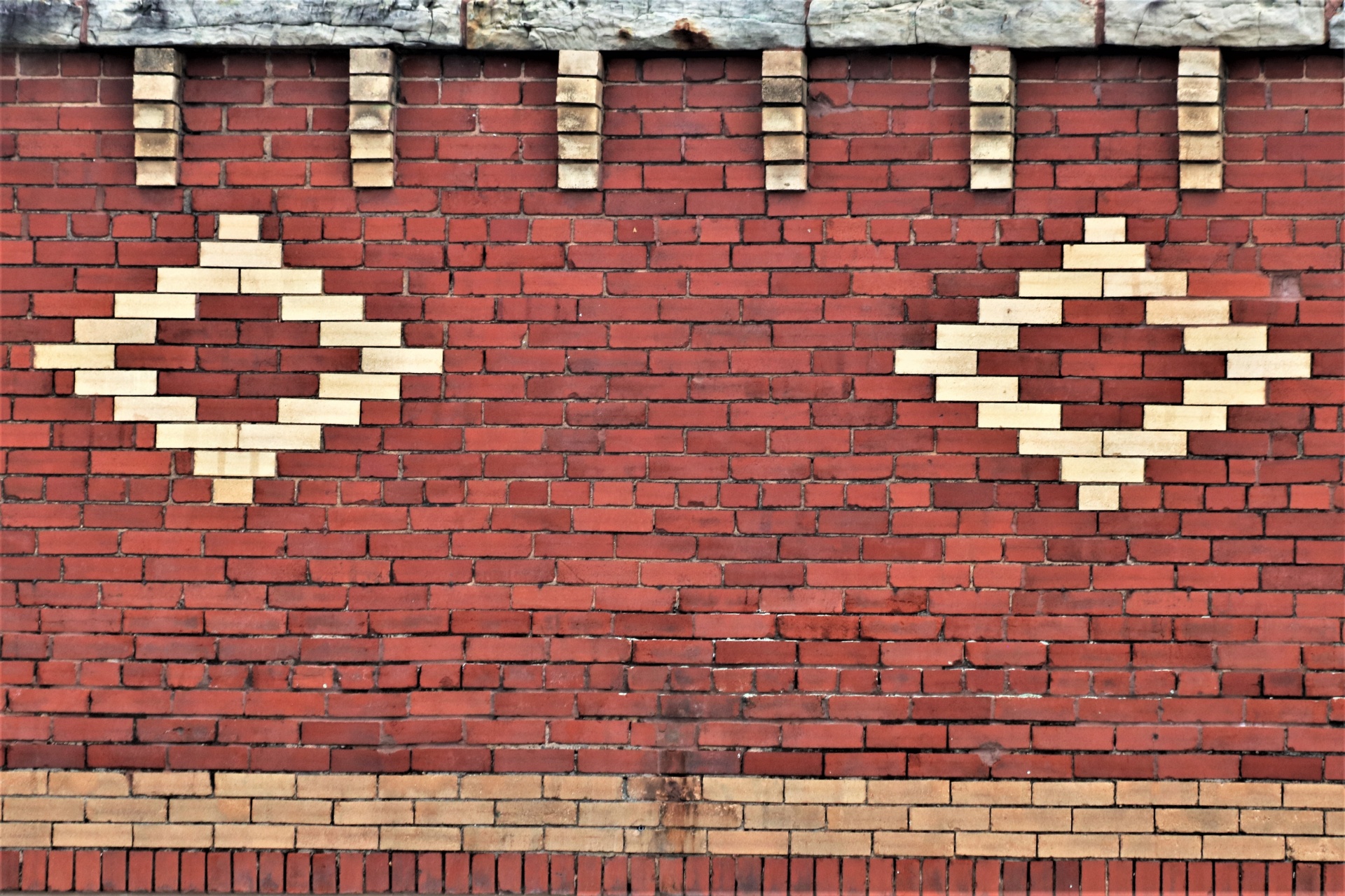Diamond Patterns On Brick Wall