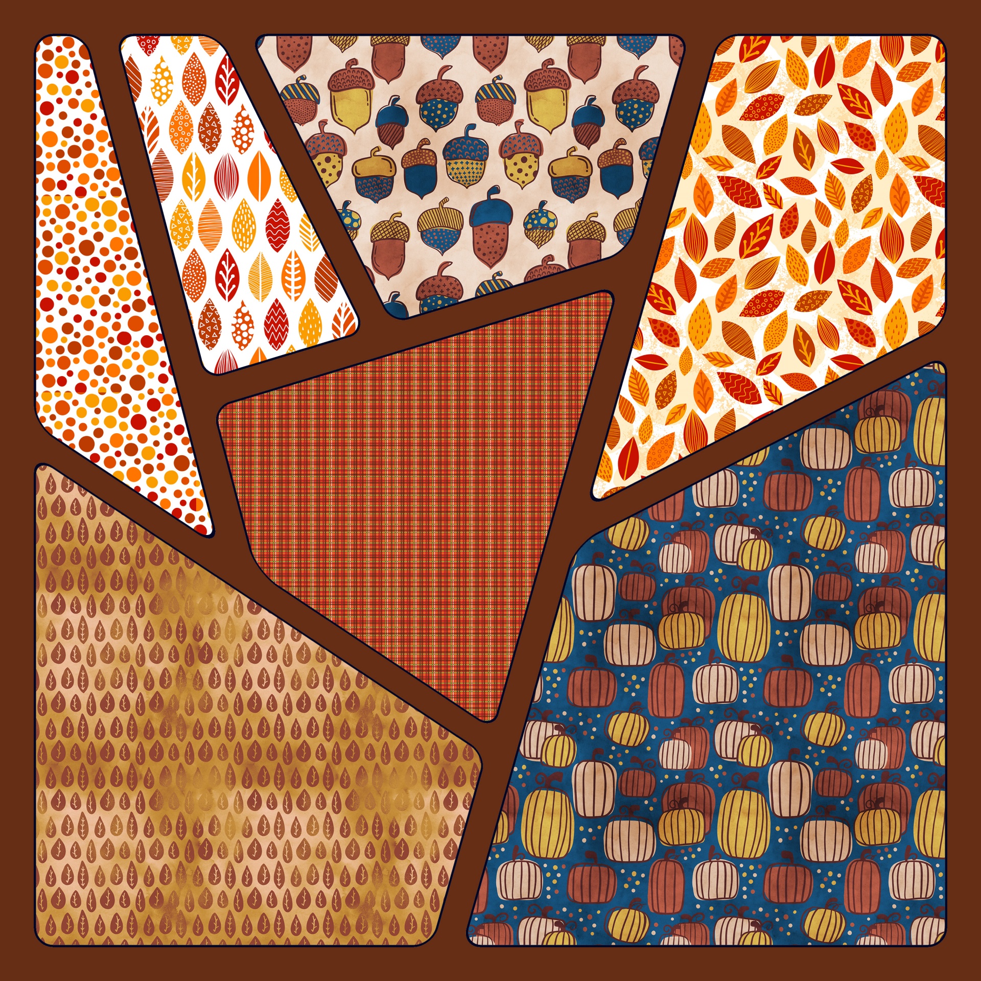Fall Patchwork Paper