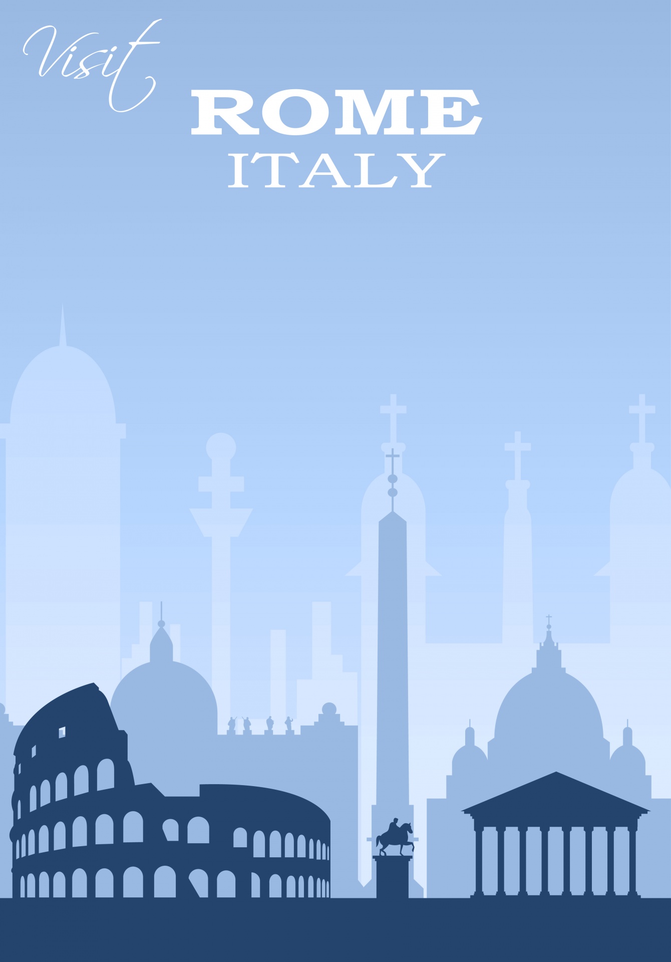 Rome, Italy Travel Poster