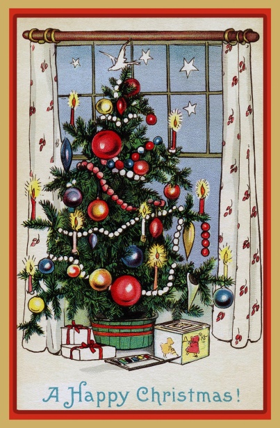Carte d'arbre de Noël vintage Photo stock libre - Public Domain Pictures