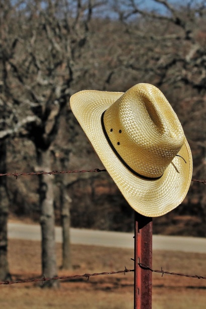 Sombrero de vaquero colgando de la valla Stock de Foto gratis - Public  Domain Pictures