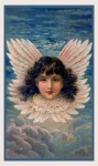 Angel Clouds Vintage Art