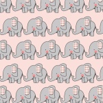 Baby Elephant Chain Background