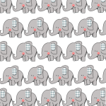 Baby Elephant Chain Background PNG