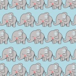Baby Elephant Chain Background