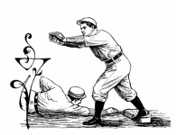 Baseball Vintage Art Illustration