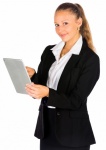 Businesswoman Holding A Tablet