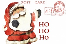 Christmas Postcard Santa