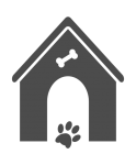 Dog Kennel Silhouette Clipart