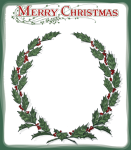 Framed Christmas Wreath PNG