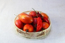 Gauze Basket With Ripe Tree Tomato