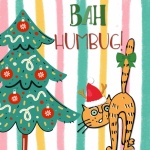 Bah Humbug Christmas Cat