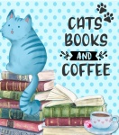 Cat, Coffee, Book Poster