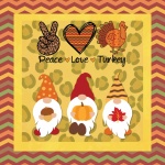 Thanksgiving Peace Love Poster