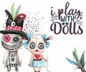 Voodoo Doll Halloween Poster
