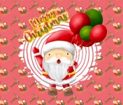 Santa Claus With Bloons