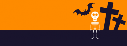 Skeleton Halloween Banner