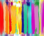 Colorful Paint Strips Digital Art